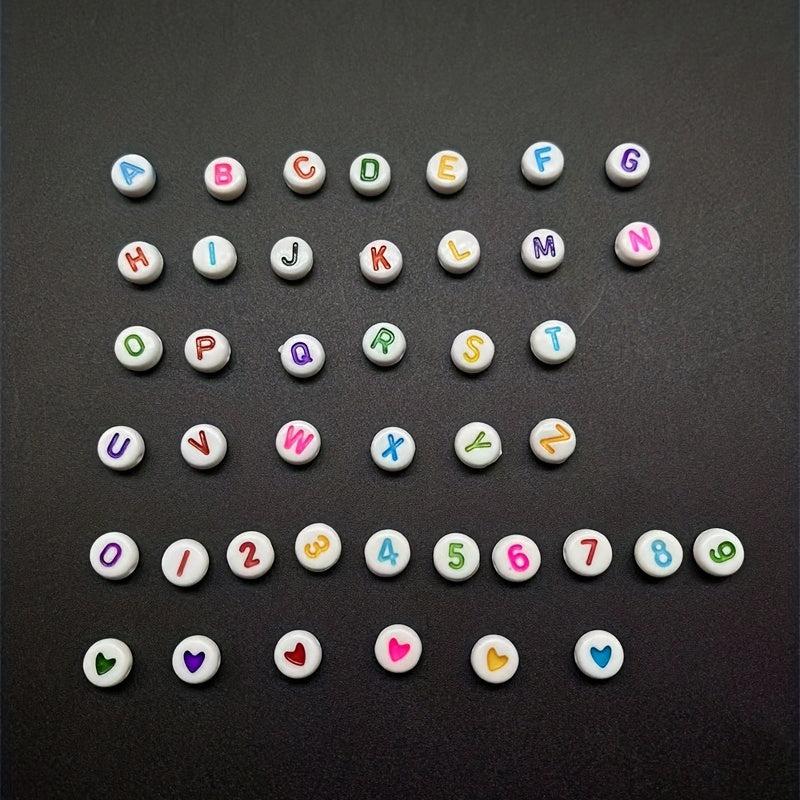 Acrylic Colorful Letter Beads Set DIY Handcraft Bracelet Jewelry
