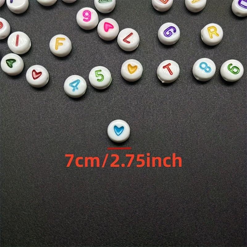 Acrylic Colorful Letter Beads Set DIY Handcraft Bracelet Jewelry