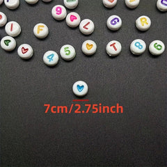 Acrylic Colorful Letter Beads Set DIY Handcraft Bracelet Jewelry