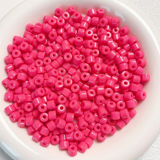 50pcs Gradient Solid Barrel Beads 6mm Cylindrical Mobile Phone Chain DIY Jewelry