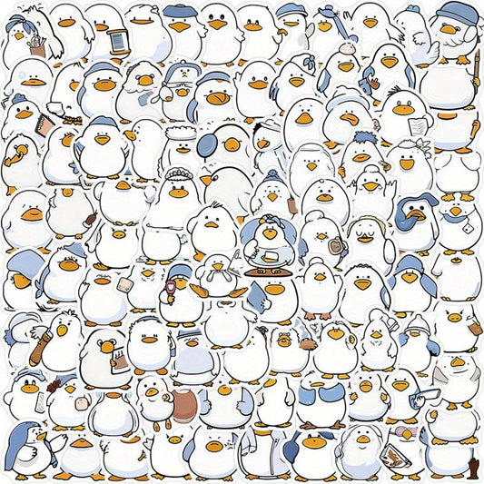100pcs Little Duck & Brother Stickers Learning Toys DIY Party Supplies