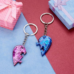 Heart Shaped Silicone Mold Set for DIY Keychain or Jewelry Making