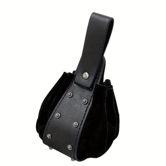 Medieval Retro Rivets Bag Vintage Renaissance PU Leather Pouch