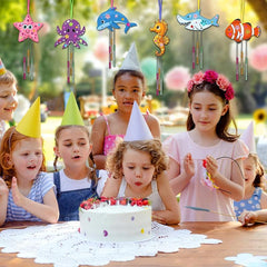 DIY Fish Wind Chime Craft Kit for Kids - Wooden Arts and Crafts