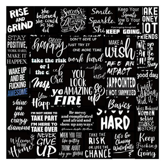 Set of 61 Inspirational Graffiti Stickers - Brighten Up Your Day