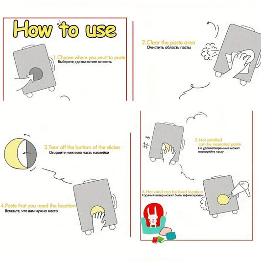 8pcs Christmas Make A Face Sticker DIY Handicraft Waterproof Stickers
