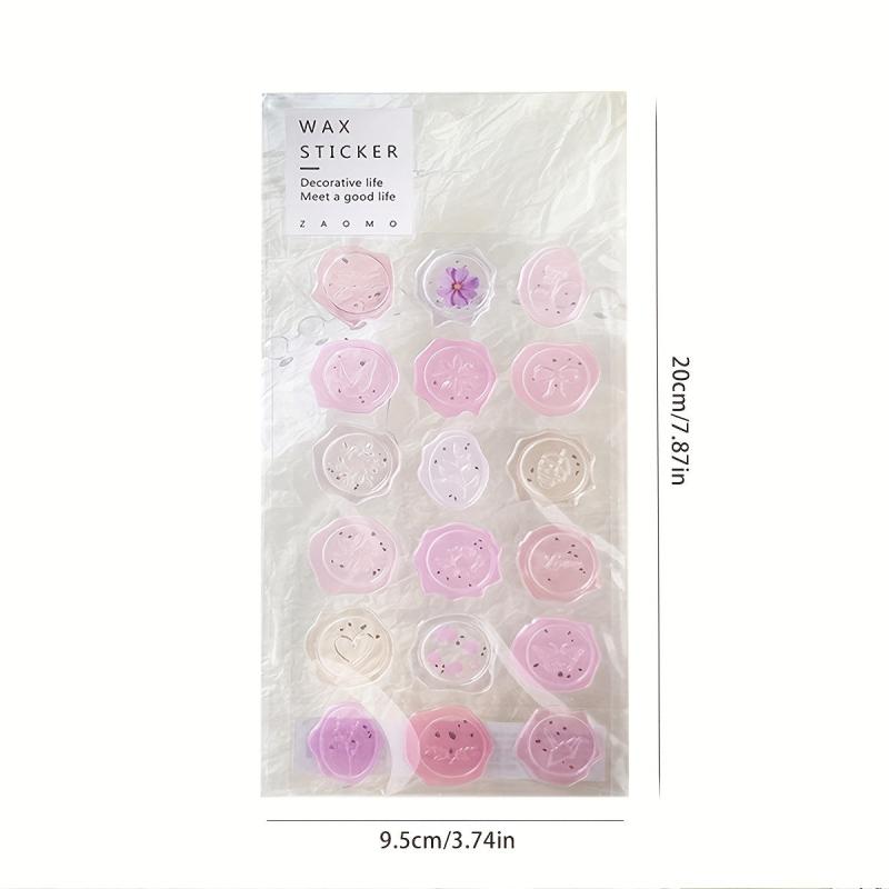 Transparent Fire Paint Seal Sticker for Journal Decoration