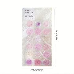 Transparent Fire Paint Seal Sticker for Journal Decoration