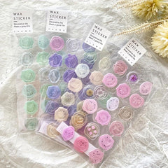 Transparent Fire Paint Seal Sticker for Journal Decoration