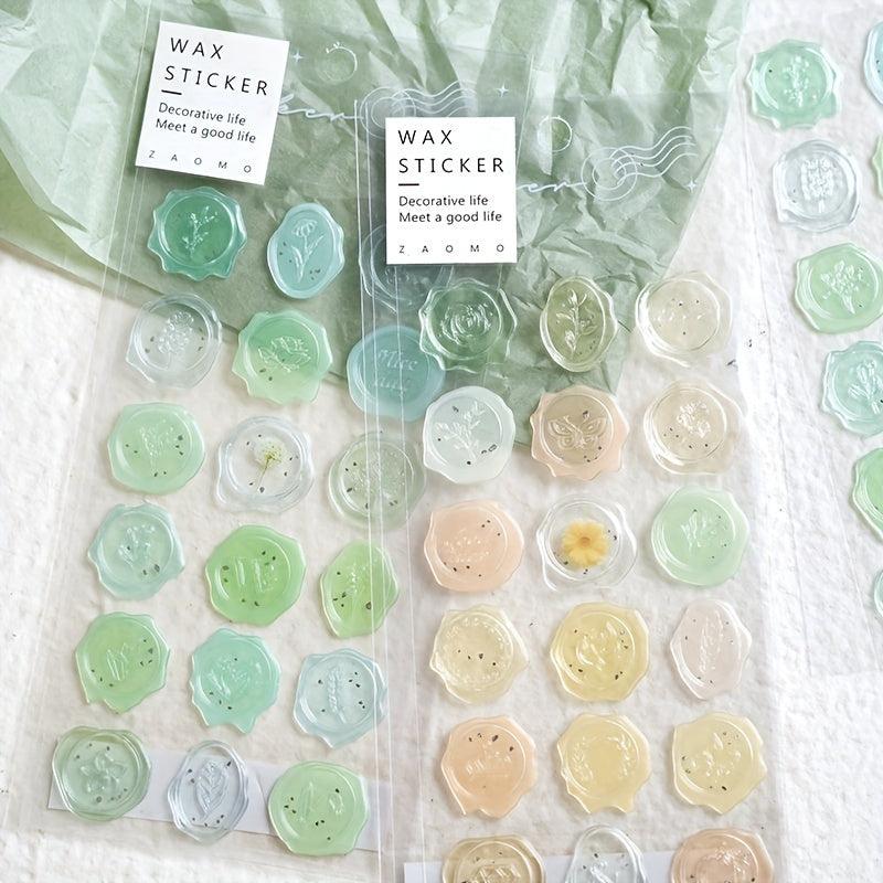 Transparent Fire Paint Seal Sticker for Journal Decoration