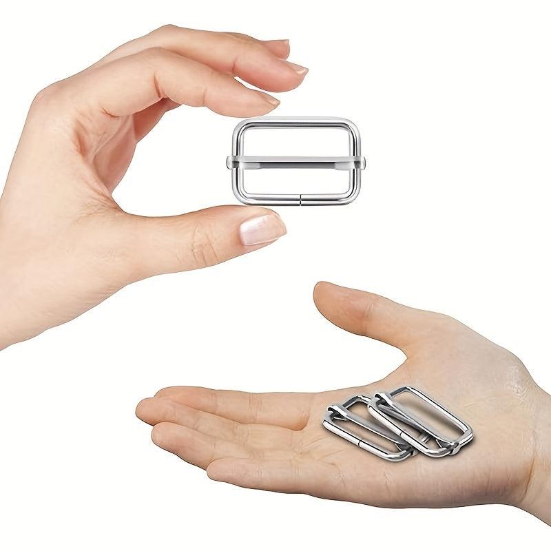 20pcs Metal Triangle Slide Rectangle Slider Webbing for Bag Purse Making