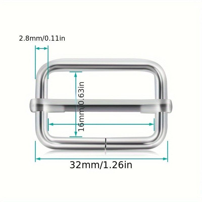 20pcs Metal Triangle Slide Rectangle Slider Webbing for Bag Purse Making