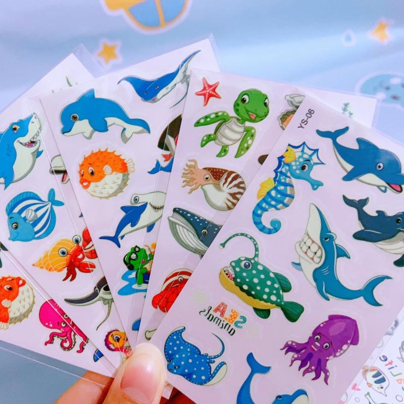 5pcs Marine Animal Tattoo Stickers Waterproof Temporary Stickers
