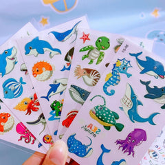 5pcs Marine Animal Tattoo Stickers Waterproof Temporary Stickers