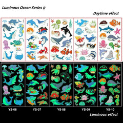5pcs Marine Animal Tattoo Stickers Waterproof Temporary Stickers