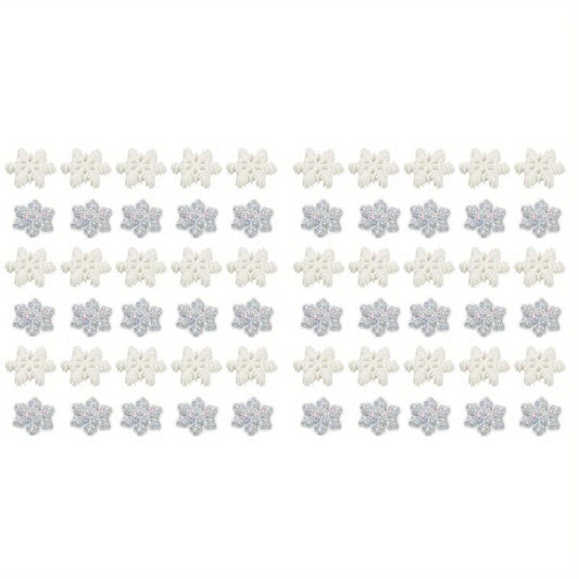 Christmas Resin Snowflake Ornaments - Glitter Snowflakes for DIY Crafts
