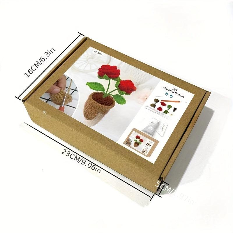 Beginner Crochet Kit: Roses Crochet Starter Set for Adults and Kids