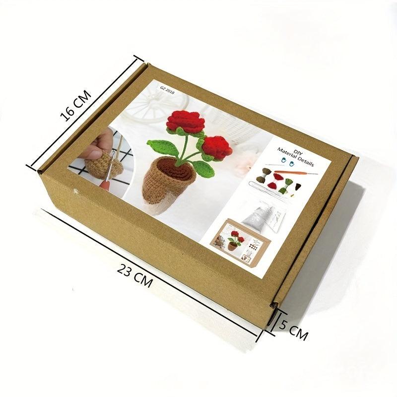 Beginner Crochet Kit: Roses Crochet Starter Set for Adults and Kids