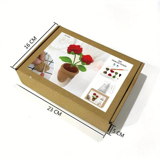 Beginner Crochet Kit: Roses Crochet Starter Set for Adults and Kids