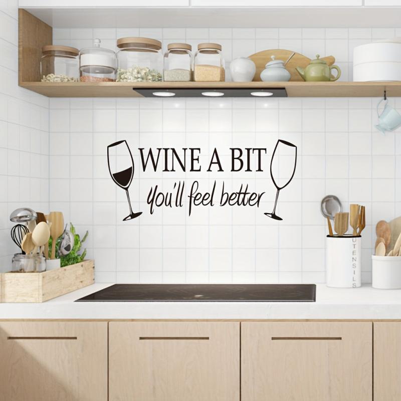 Wine Glass Decorative Stickers Pvc Material Self-adhesive