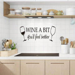 Wine Glass Decorative Stickers Pvc Material Self-adhesive
