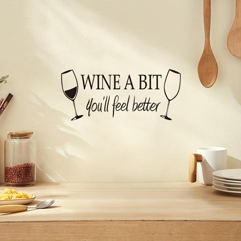 Wine Glass Decorative Stickers Pvc Material Self-adhesive