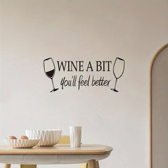 Wine Glass Decorative Stickers Pvc Material Self-adhesive