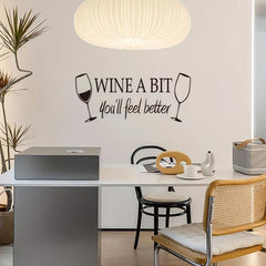Wine Glass Decorative Stickers Pvc Material Self-adhesive