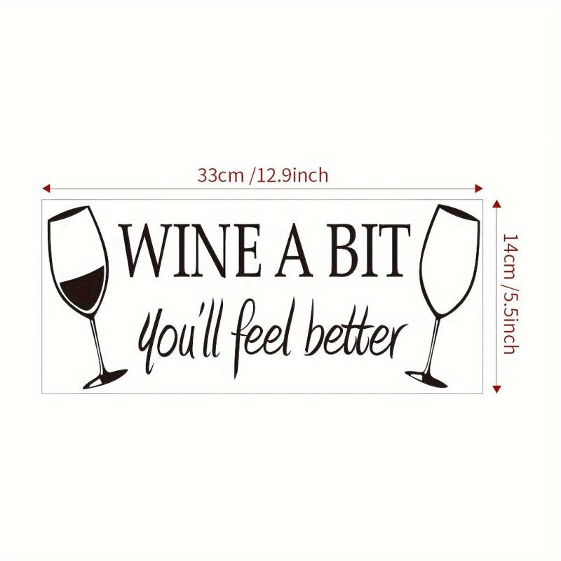 Wine Glass Decorative Stickers Pvc Material Self-adhesive