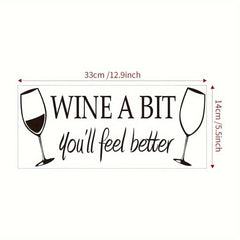 Wine Glass Decorative Stickers Pvc Material Self-adhesive