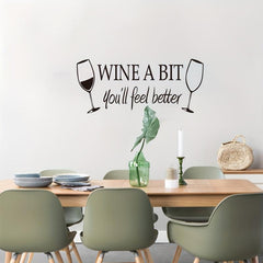 Wine Glass Decorative Stickers Pvc Material Self-adhesive