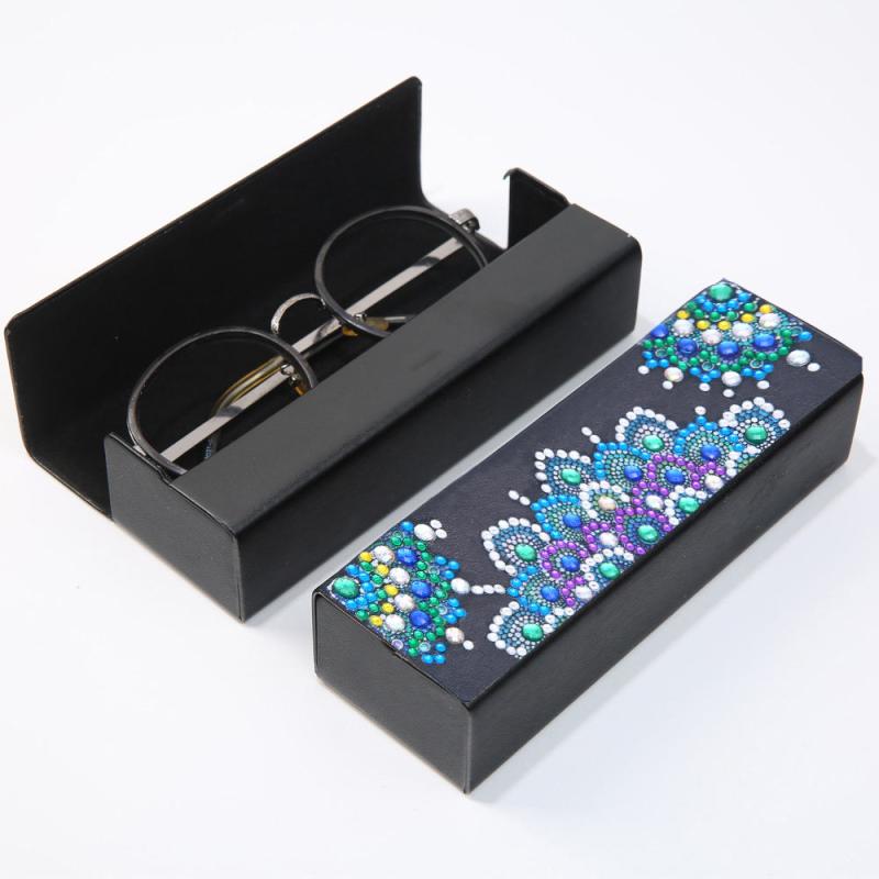 DIY 5D Diamond Painting Glasses Box Embroidery Kit 16x5x3 - 1pc