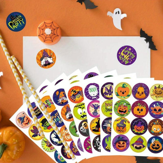 96pcs Halloween Trick Or Treat Pumpkin Spooky Decoration