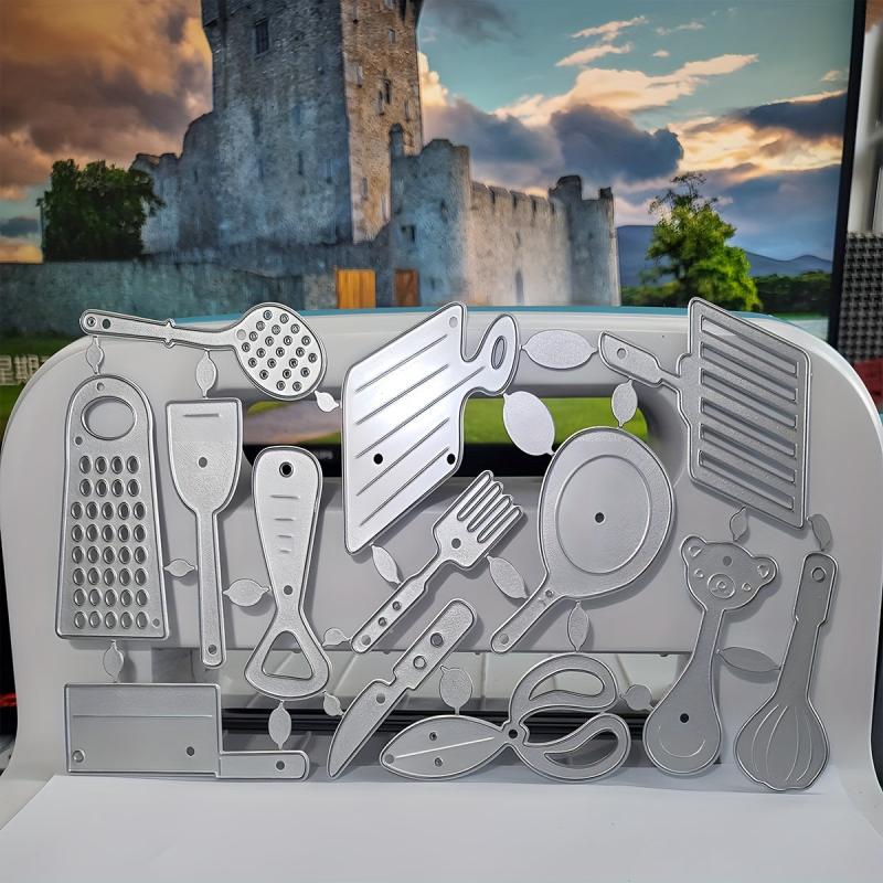 DIY Steel Mold Kitchenware Set for Paper Art Embossing Etching