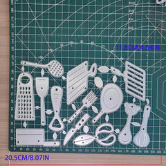 DIY Steel Mold Kitchenware Set for Paper Art Embossing Etching