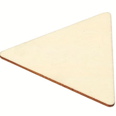 24pcs Wooden Triangle Crafts Geometric Shapes for Wood Burning and Carving