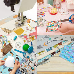 Cotton Twill Printed Fabric Hand Quilting Cat Dog Dept Cotton Squares