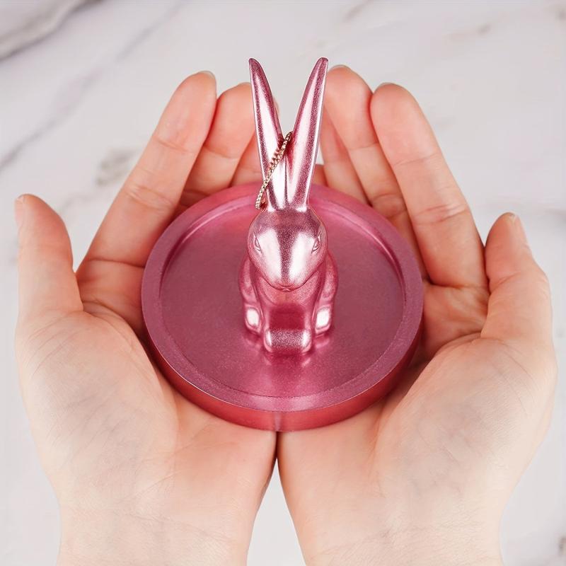 3D Rabbit Ring Holder Trinket Tray Epoxy Resin Mold Kit DIY Art Craft