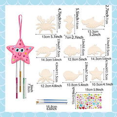 Kids Summer Sea Animals DIY Craft Kit Wind Chime Decor