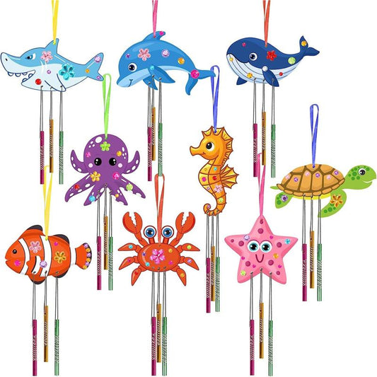 Kids Summer Sea Animals DIY Craft Kit Wind Chime Decor