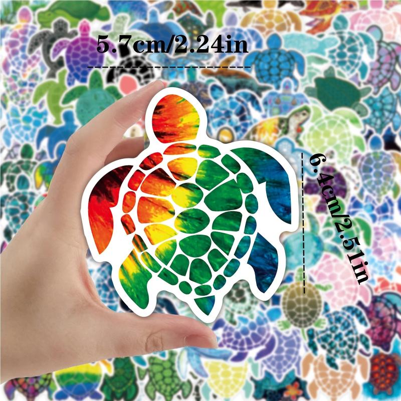 Sea Turtle Stickers - Waterproof Vinyl Stickers for Water Bottle Scrapbook