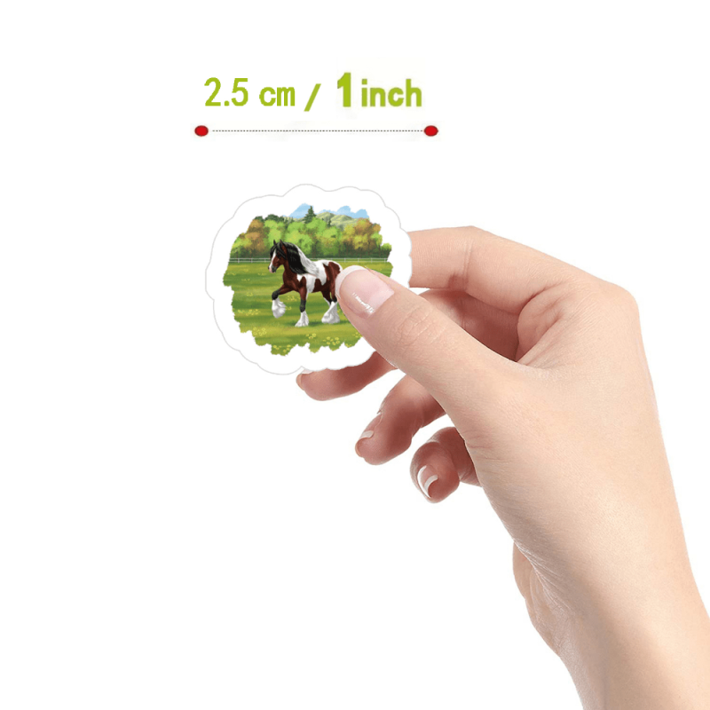 500pcs Horse Riding Stickers 2.54cm Waterproof Decals for Adults Teens Kids
