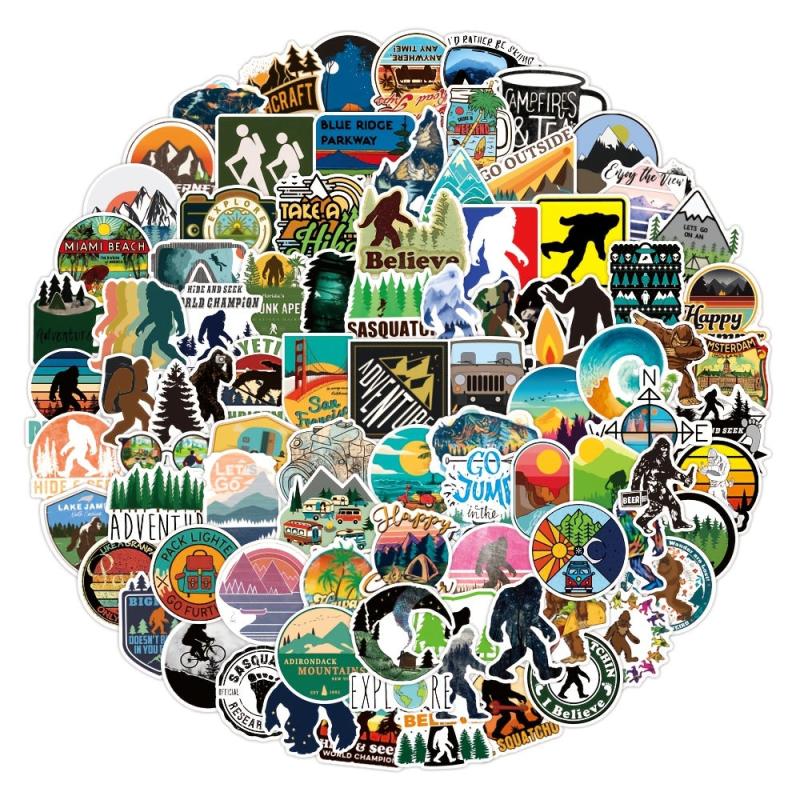 100pcs Outdoor Stickers for Laptop Skateboard Luggage Car Motorcycle