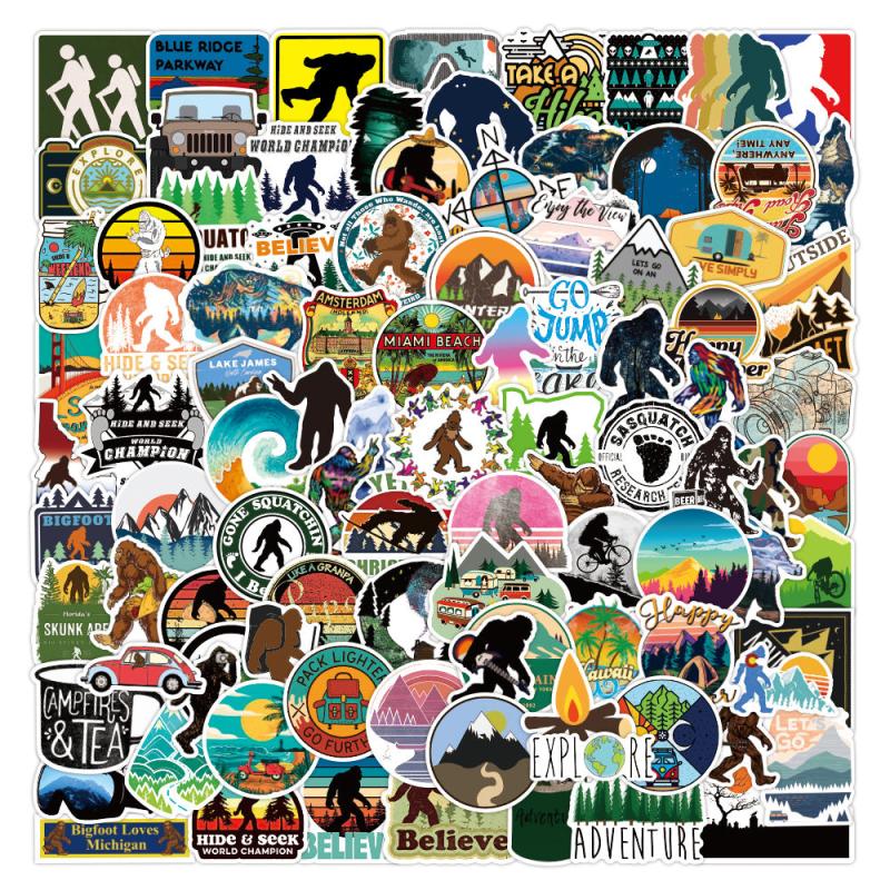 100pcs Outdoor Stickers for Laptop Skateboard Luggage Car Motorcycle