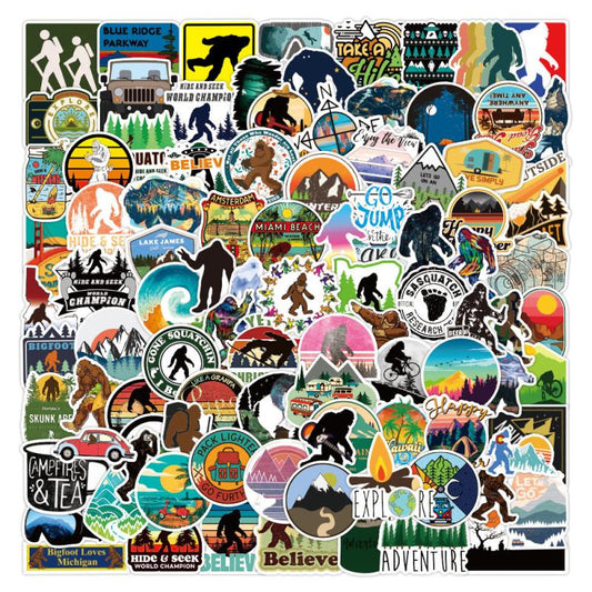 100pcs Outdoor Stickers for Laptop Skateboard Luggage Car Motorcycle