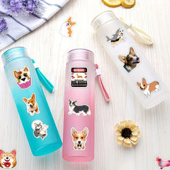 50pcs Welsh Corgi Stickers Reusable Waterproof Vinyl Stickers For Kids