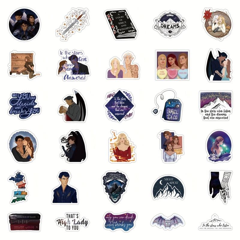60pcs Acotar Merchandise Stickers Pack Waterproof Vinyl Sticker Decals