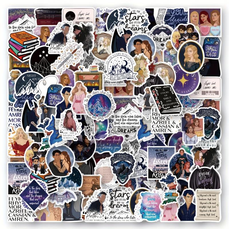 60pcs Acotar Merchandise Stickers Pack Waterproof Vinyl Sticker Decals