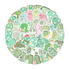 50 Cute Dino Stickers - for Cars, Phones & Bottles