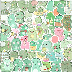 50 Cute Dino Stickers - for Cars, Phones & Bottles